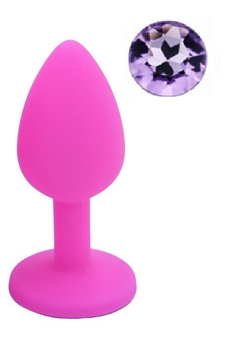 Dop Anal Silicone Buttplug, Medium, Roz/ in SexShop KUR Romania