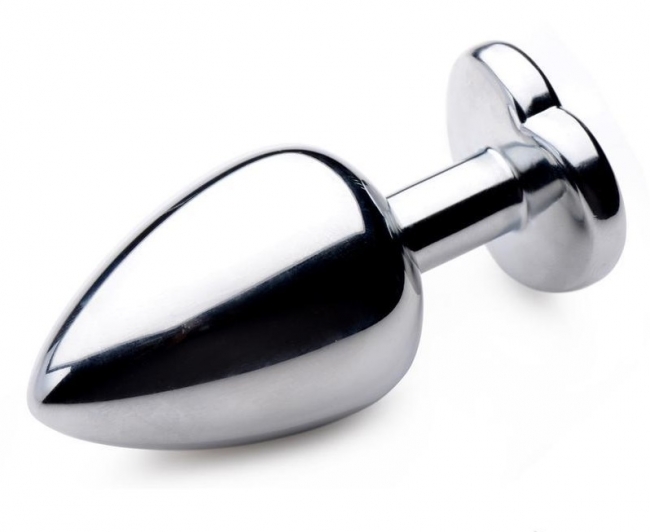 Dop Anal Hearty Buttplug, Medium, Argintiu/Mov Deschis, Passion Labs, #2, Erotic24.ro