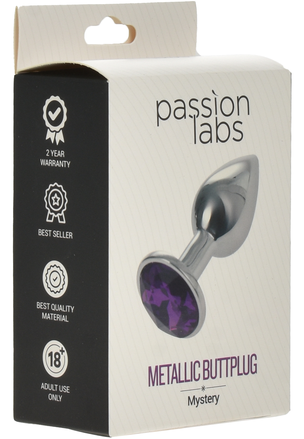 Dop Anal Metallic Buttplug Medium Argintiu/Albastru Passion Labs, Nr. 3, Erotic24.ro