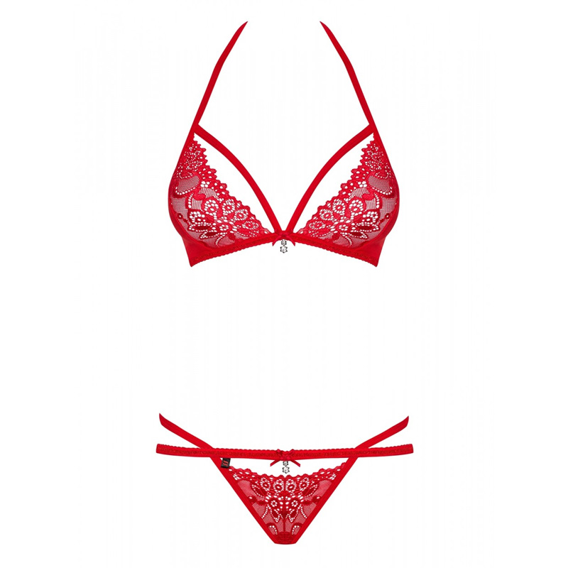 Set Lenjerie Mikayla Rosu S/M, #3, Erotic24.ro