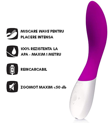 Vibrator Punctul G Lelo Mona Wave Deep Rose, #5, Erotic24.ro