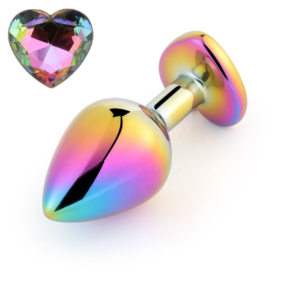 Dop Anal Rainbow Buttplug Small Heart Sh in SexShop KUR Romania