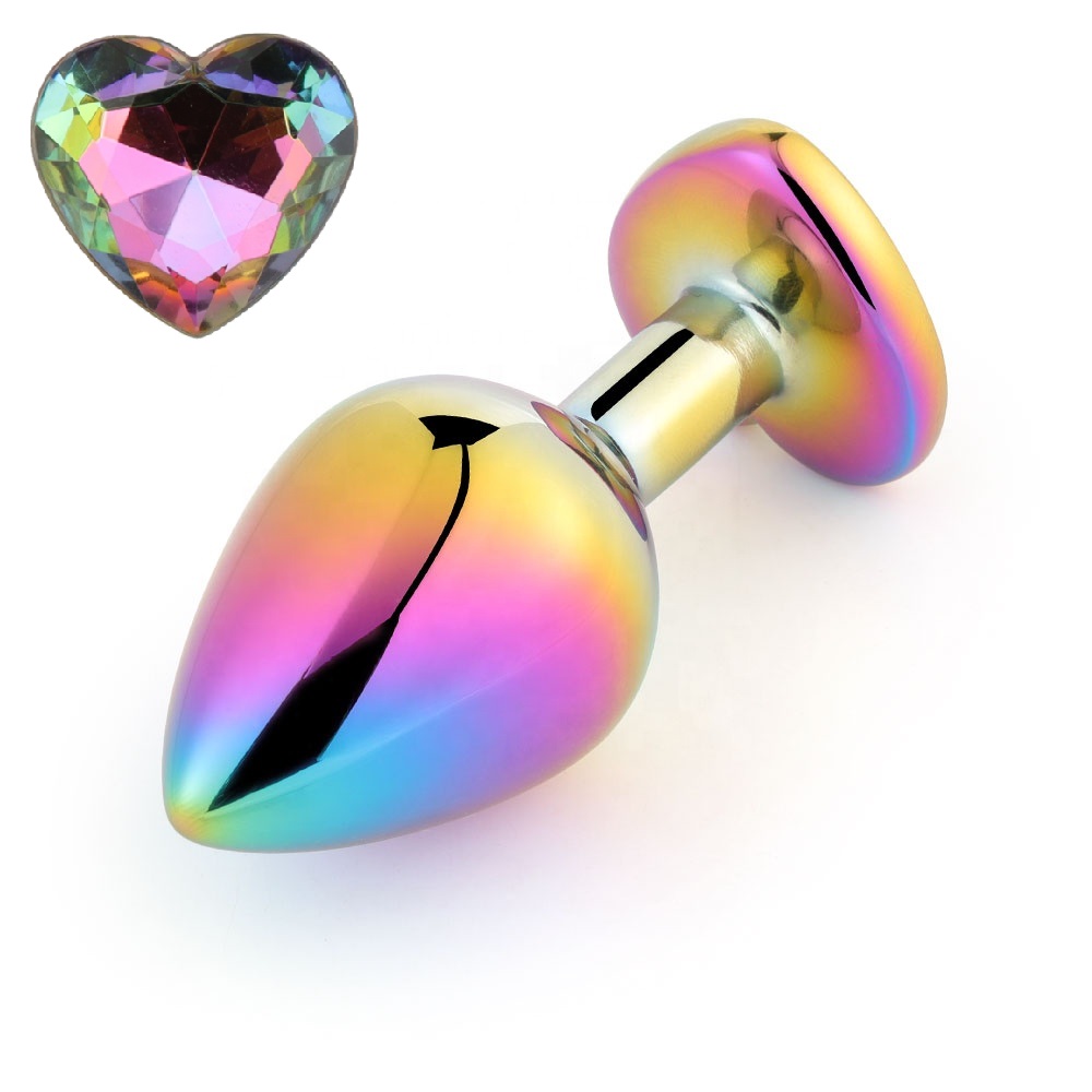 Dop Anal Rainbow Buttplug Large, Heart S in SexShop KUR Romania