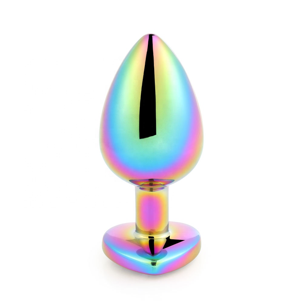 Dop Anal Rainbow Buttplug Small Heart Shape Multicolor Guilty Toys, Nr. 2, Erotic24.ro
