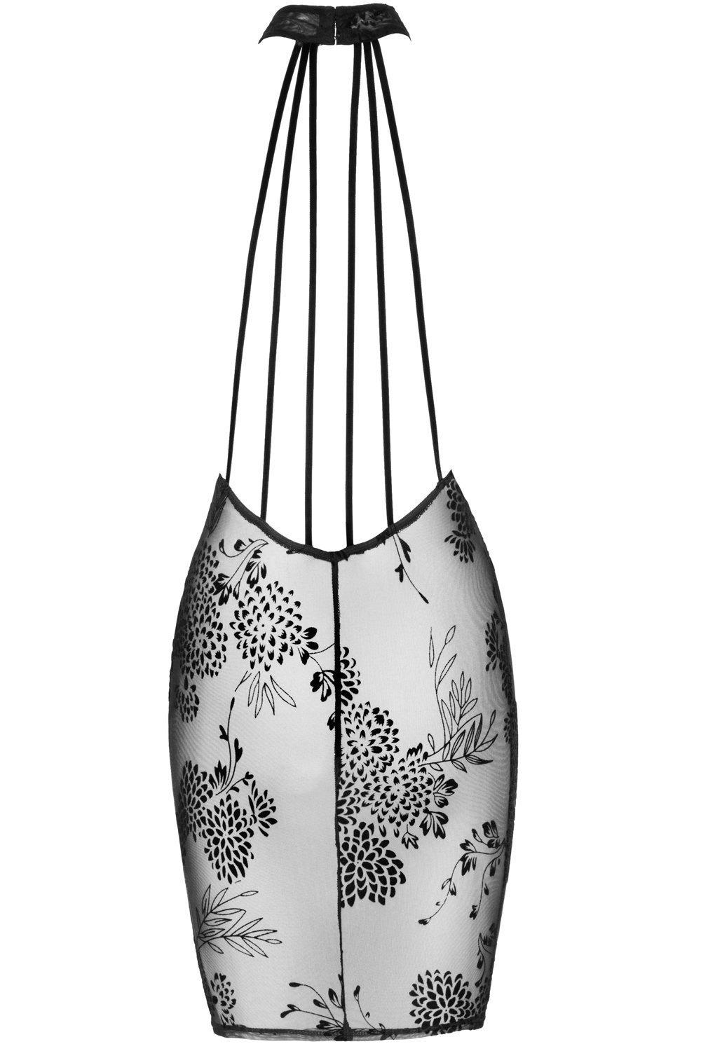 Rochie Midi Tulle cu Broderie si Bretele din Catifea S, #5, Erotic24.ro