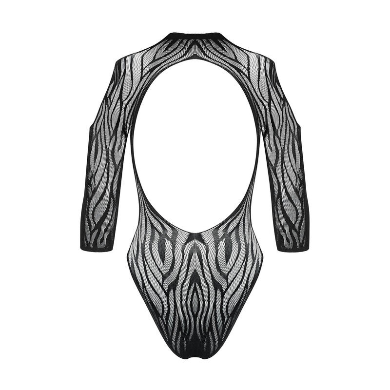 Body din Plasa cu Spatele Deschis Negru S/L, #4, Erotic24.ro