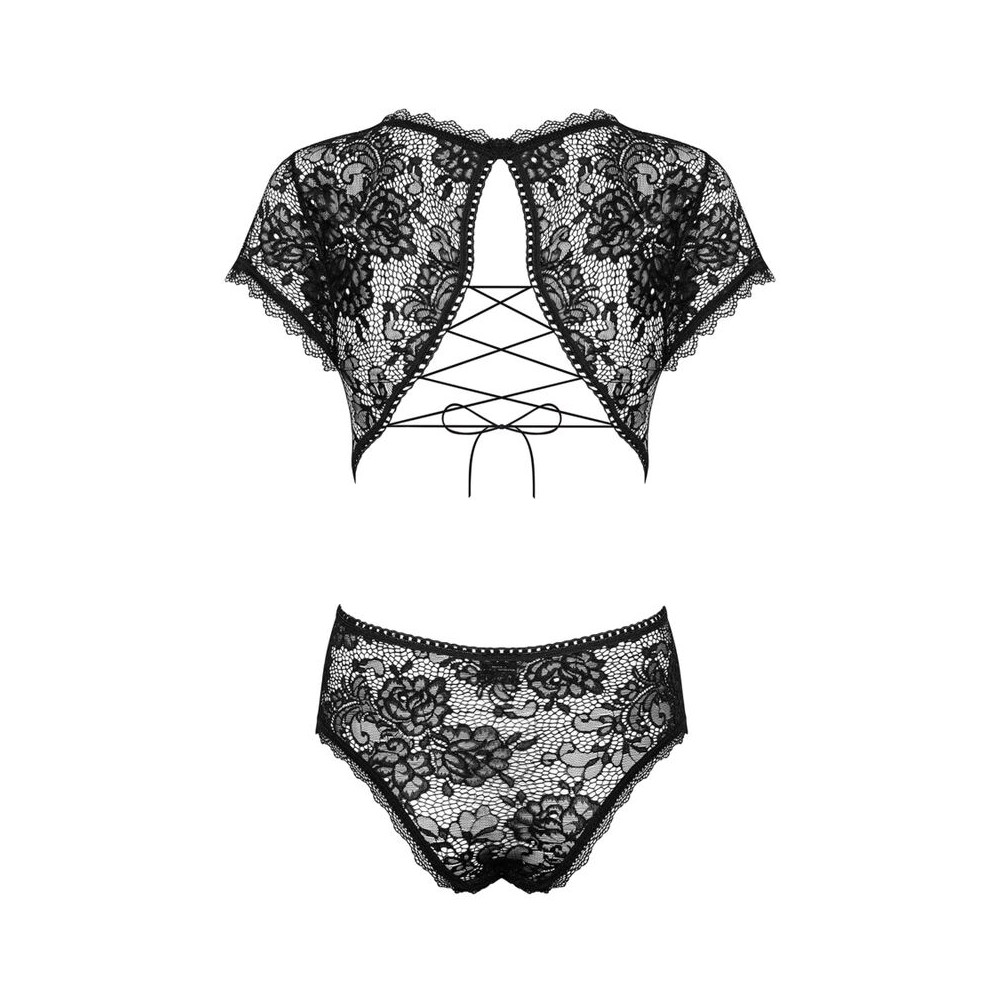 Body Dantela Peonesia Negru S/M, #4, Erotic24.ro