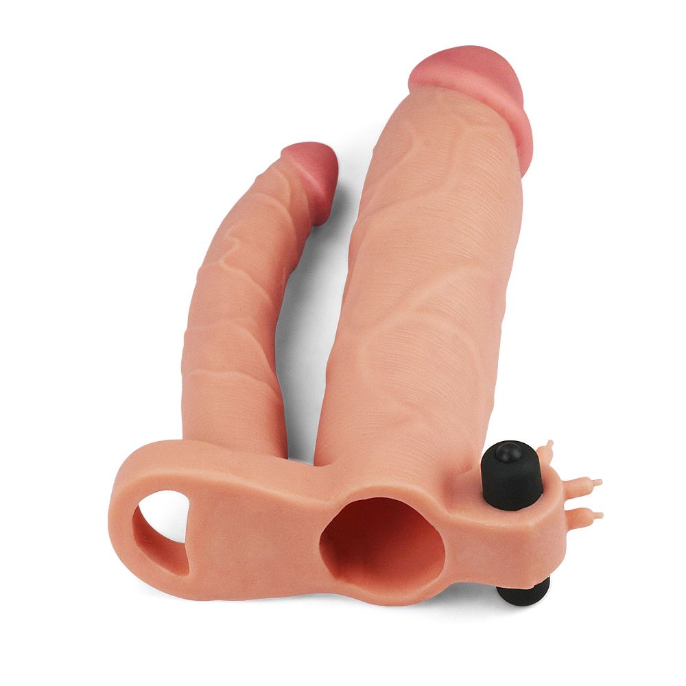 Manson Penis Dublu cu Vibratii Pleasure X-Tender Add 3, #4, Erotic24.ro