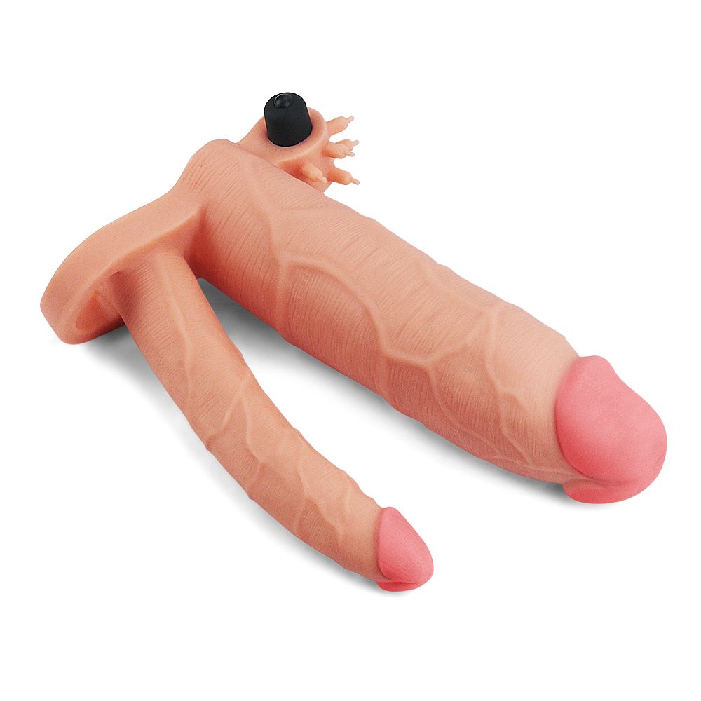 Manson Penis Dublu cu Vibratii Pleasure X-Tender Add 3, #3, Erotic24.ro
