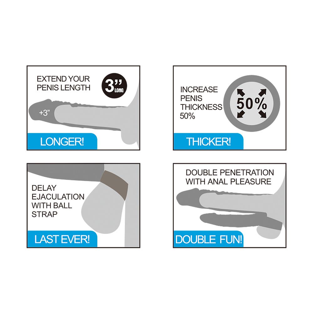 Manson Penis Dublu cu Vibratii Pleasure X-Tender Add 3, #6, Erotic24.ro