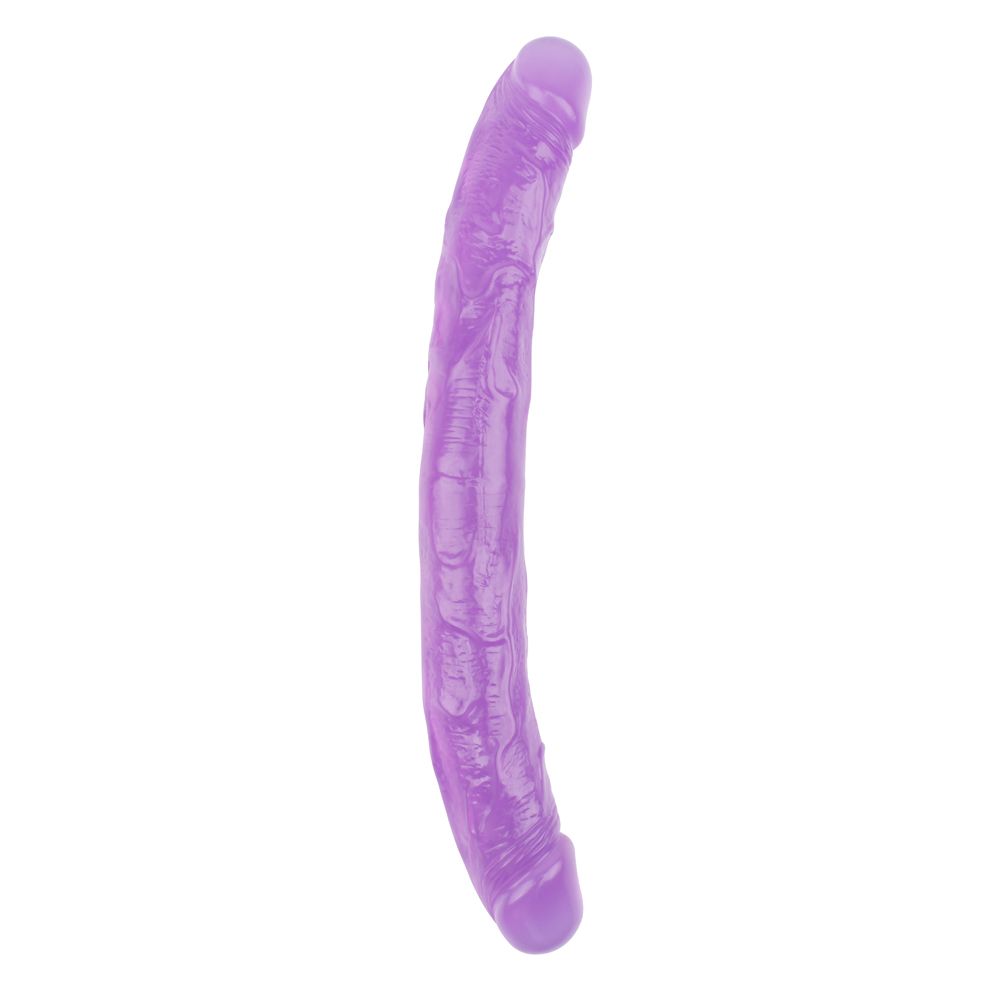 Dildo Dublu Erotic Moments PVC Mov 32 cm, #5, Erotic24.ro