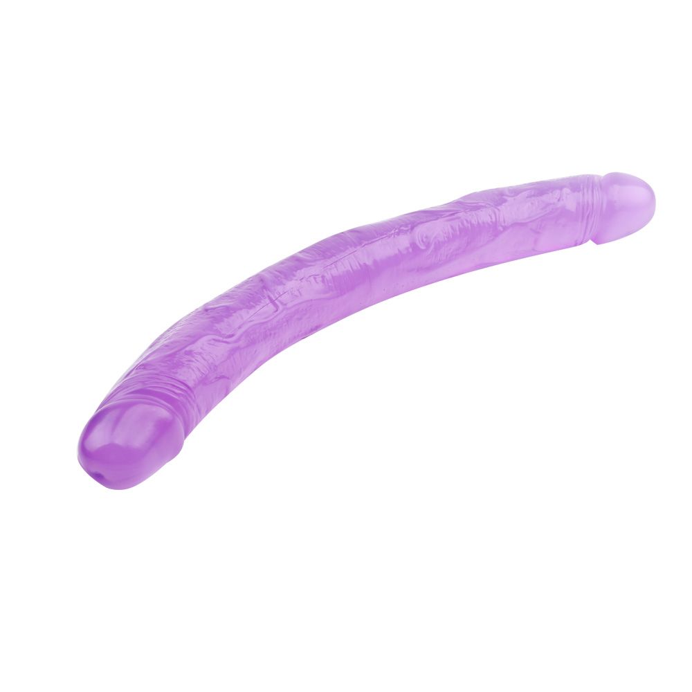Dildo Dublu Erotic Moments PVC Mov 32 cm, #3, Erotic24.ro