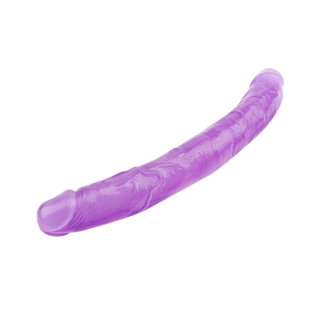 Dildo Dublu Erotic Moments PVC Mov 32 cm, #2, Erotic24.ro