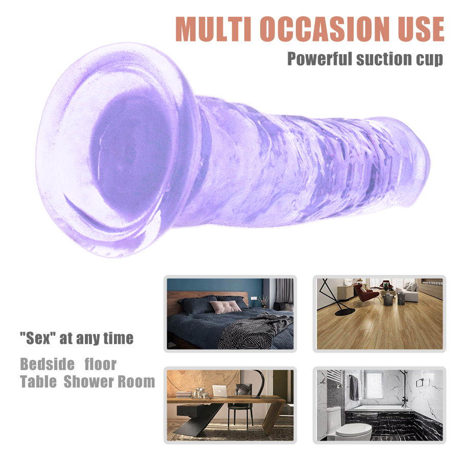 Dildo Realist Patrizia Medium Super Soft&Flexibil Mov 20 cm Mokko Toys, #4, Erotic24.ro