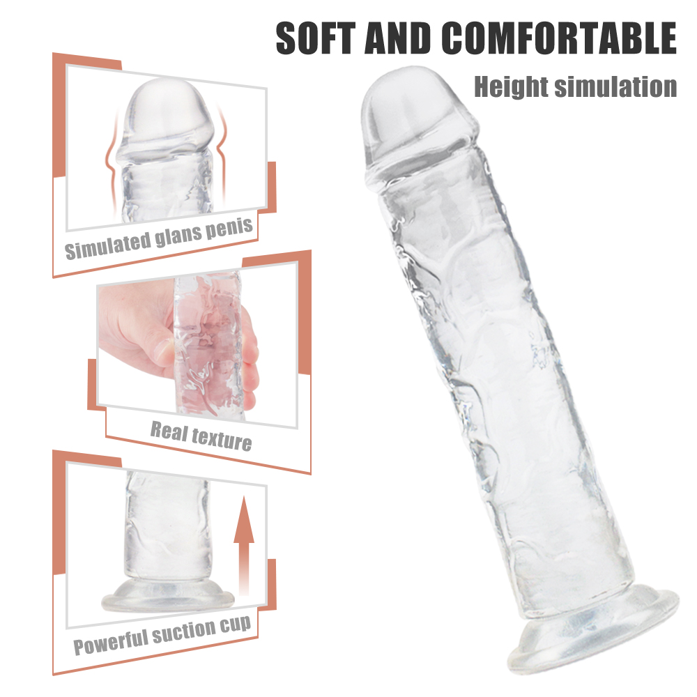Dildo Realist Patrizia Medium Super Soft&Flexibil Transparent 20 cm Mokko Toys, #3, Erotic24.ro