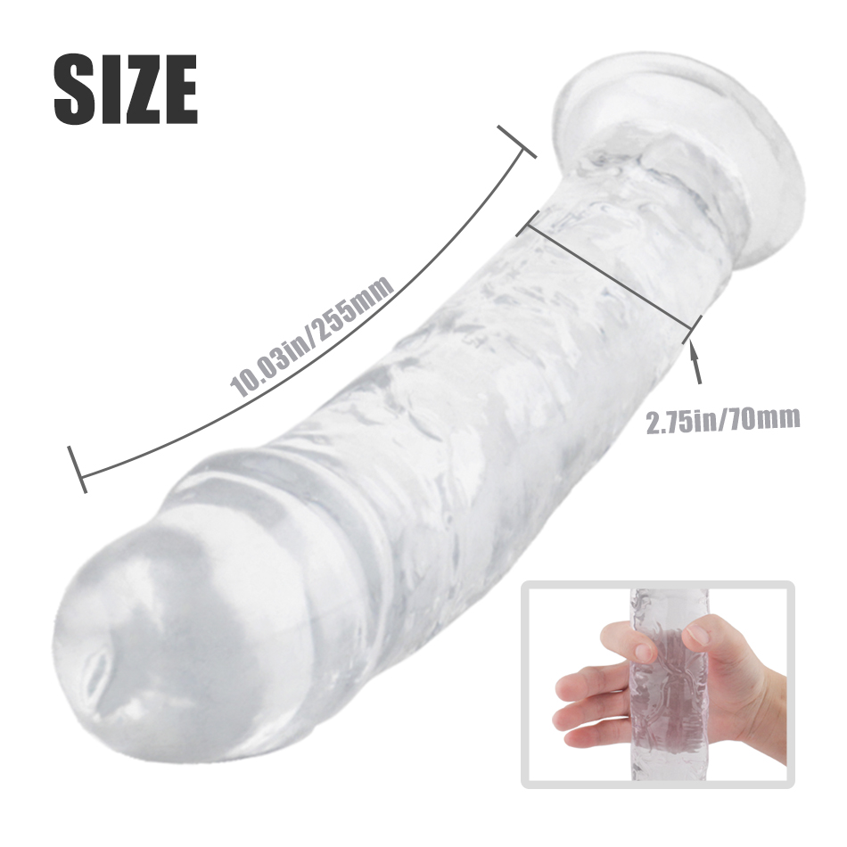 Dildo Realist Patrizia Extra Large Super Soft&Flexibil Transparent 27 cm Mokko Toys, #9, Erotic24.ro