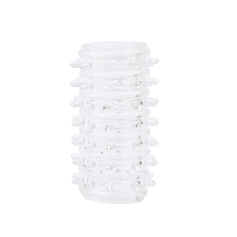 Kit 7 Mansoane Penis cu Striatii TPE Transparente , #4, Erotic24.ro