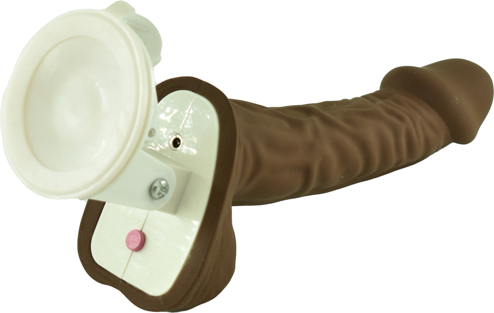 Vibrator Realist Phallus cu Ventuza Detasabila 12 Moduri Vibratii Silicon USB Maro 17.5 cm, #4, Erotic24.ro