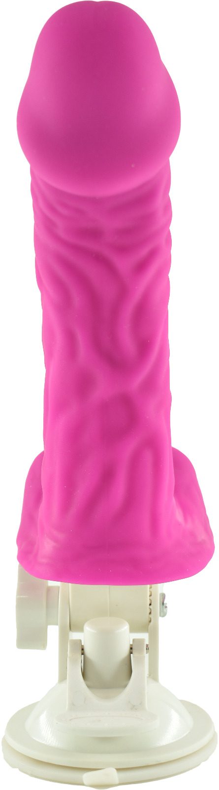 Vibrator Realist Phallus cu Ventuza Detasabila 12 Moduri Vibratii Silicon USB Roz 17.5 cm, #4, Erotic24.ro