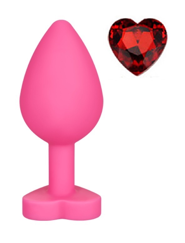 Dop Anal Brighty Large Silicon Roz/Rosu Mokko Toys, #1, Erotic24.ro