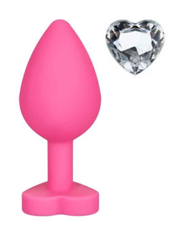 Dop Anal Brighty Large Silicon Roz/Clear Mokko Toys, #1, Erotic24.ro