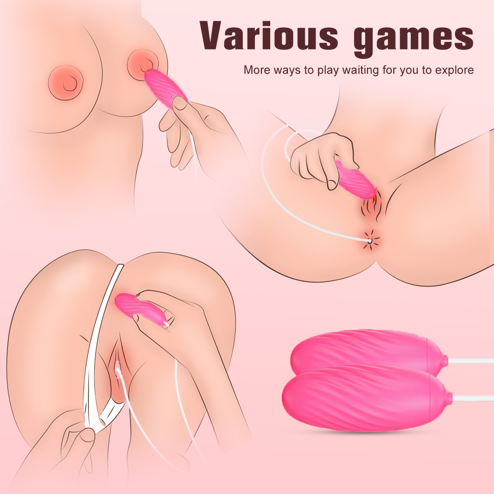 2 Oua Vibratoare Brole 9 Moduri Vibratii Conectare la Telefon Silicon Roz Mokko Toys, #2, Erotic24.ro