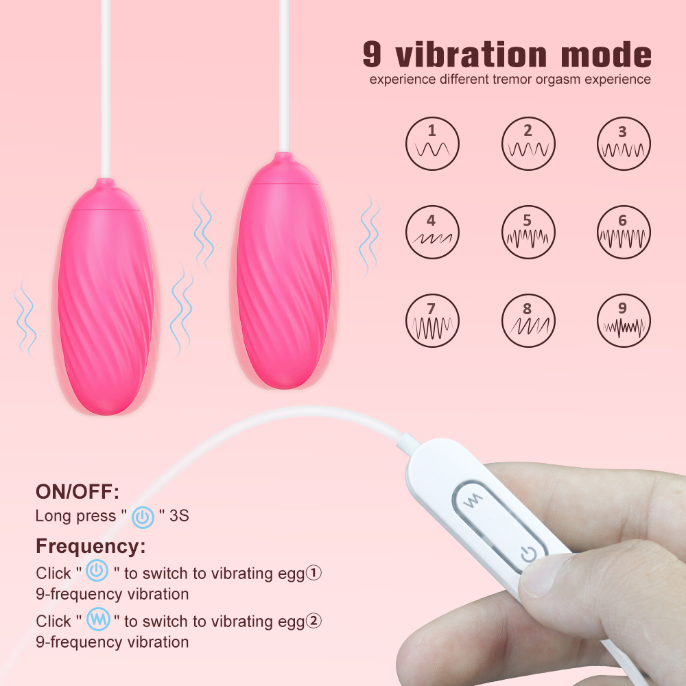 2 Oua Vibratoare Brole 9 Moduri Vibratii Conectare la Telefon Silicon Roz Mokko Toys, #3, Erotic24.ro