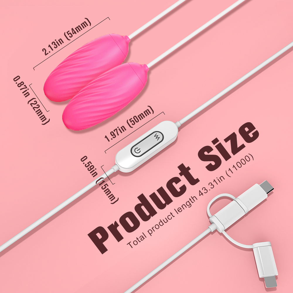 2 Oua Vibratoare Brole 9 Moduri Vibratii Conectare la Telefon Silicon Roz Mokko Toys, #6, Erotic24.ro