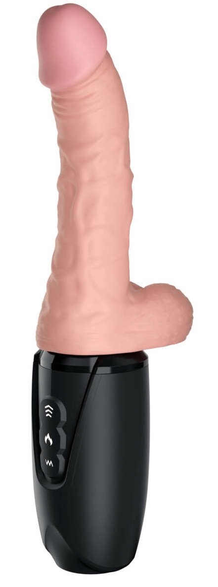 Vibrator King Cock Plus Triple Threat Vibrating&Thrusting&Heating Fanta Flesh 27.1 cm