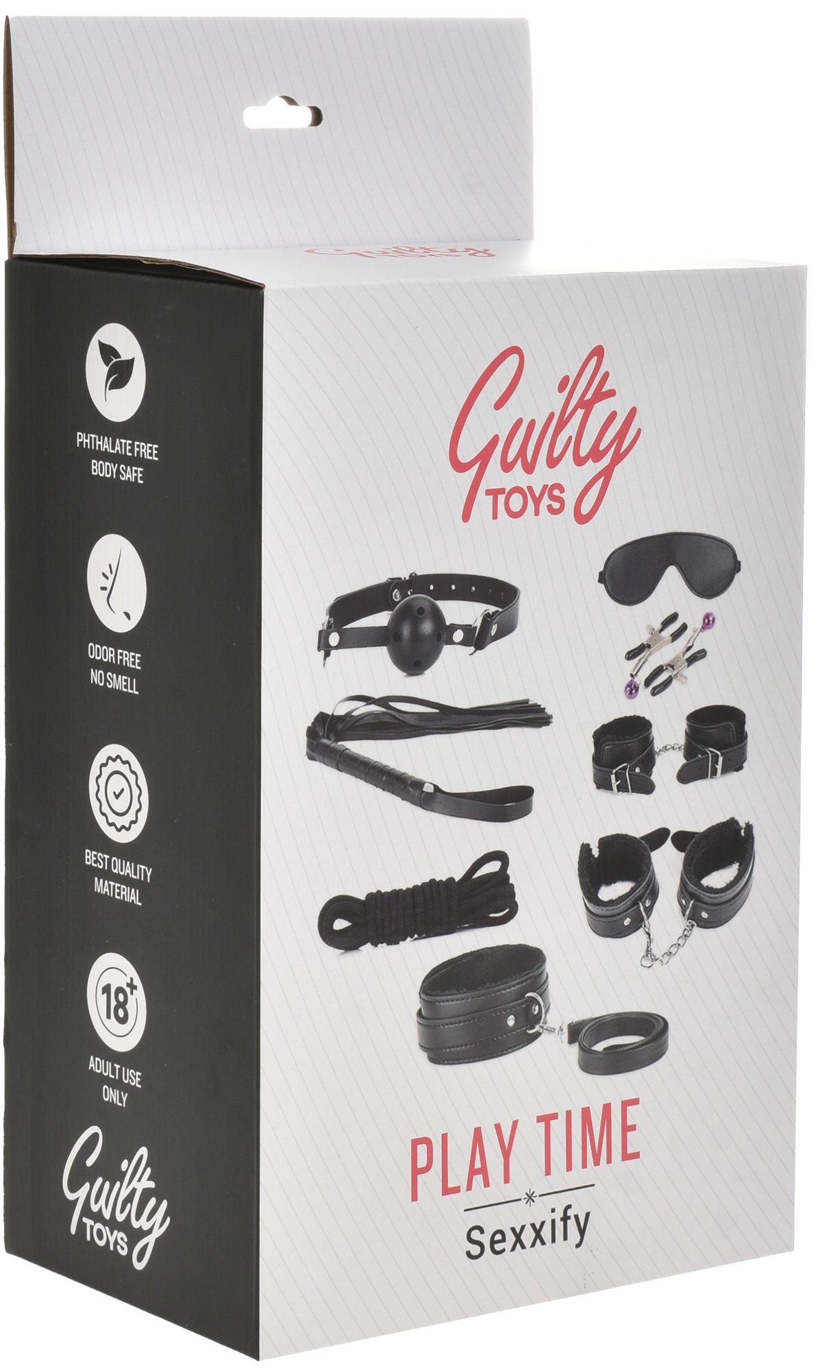 Set BDSM Play Time 8 Piese Roz cu Blanita Guilty Toys, #4, Erotic24.ro