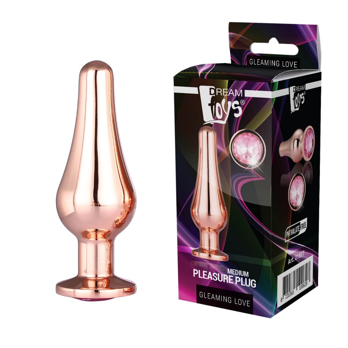 Dop Anal Pleasure Plug Medium Auriu Glea in SexShop KUR Romania