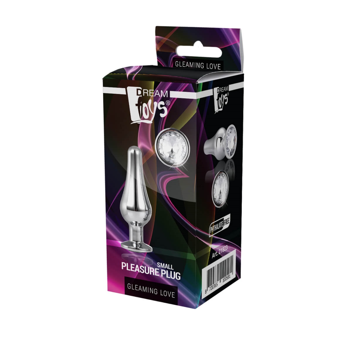 Dop Anal Pleasure Plug Small Argintiu Gleaming Love, Nr. 2, Erotic24.ro