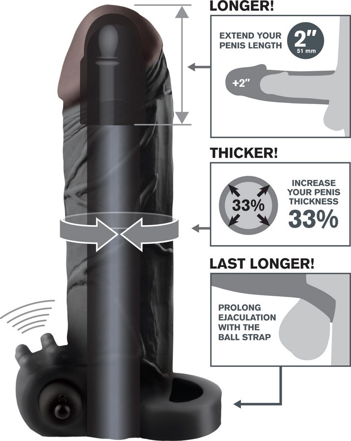 Prelungitor penis cu Vibratii Fantasy X-tension Real Feel 2, Nr. 3, Erotic24.ro
