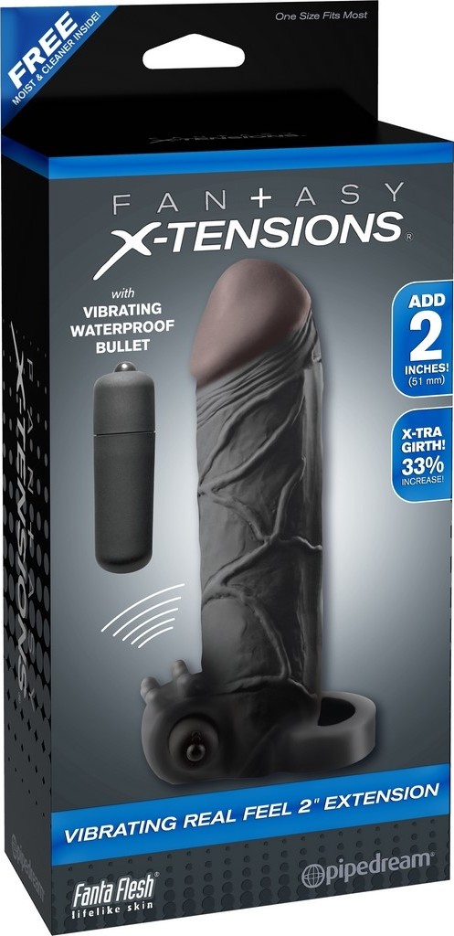 Prelungitor penis cu Vibratii Fantasy X-tension Real Feel 2, Nr. 4, Erotic24.ro