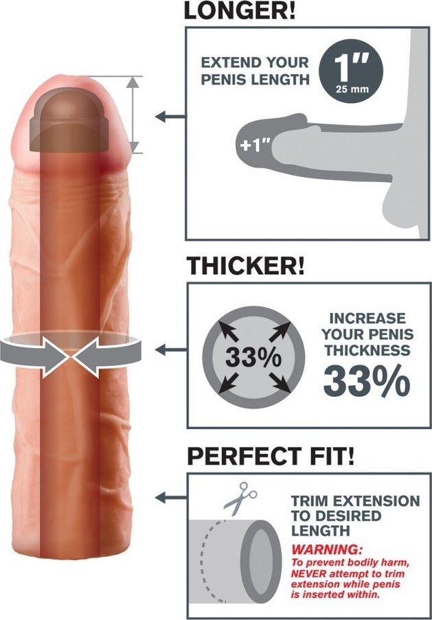 Prelungitor Penis Fantasy X-tension Perfect 2.5 cm, #2, Erotic24.ro