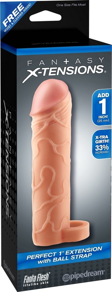 Prelungitor Penis Fantasy X-tension Perfect 1 cu inel testicule, #4, Erotic24.ro