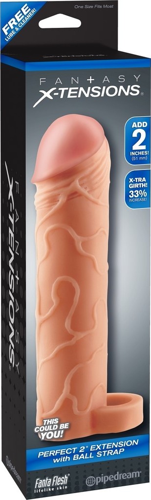 Prelungitor Penis Fantasy X-tension Perfect 2 cu inel testicule, Nr. 4, Erotic24.ro
