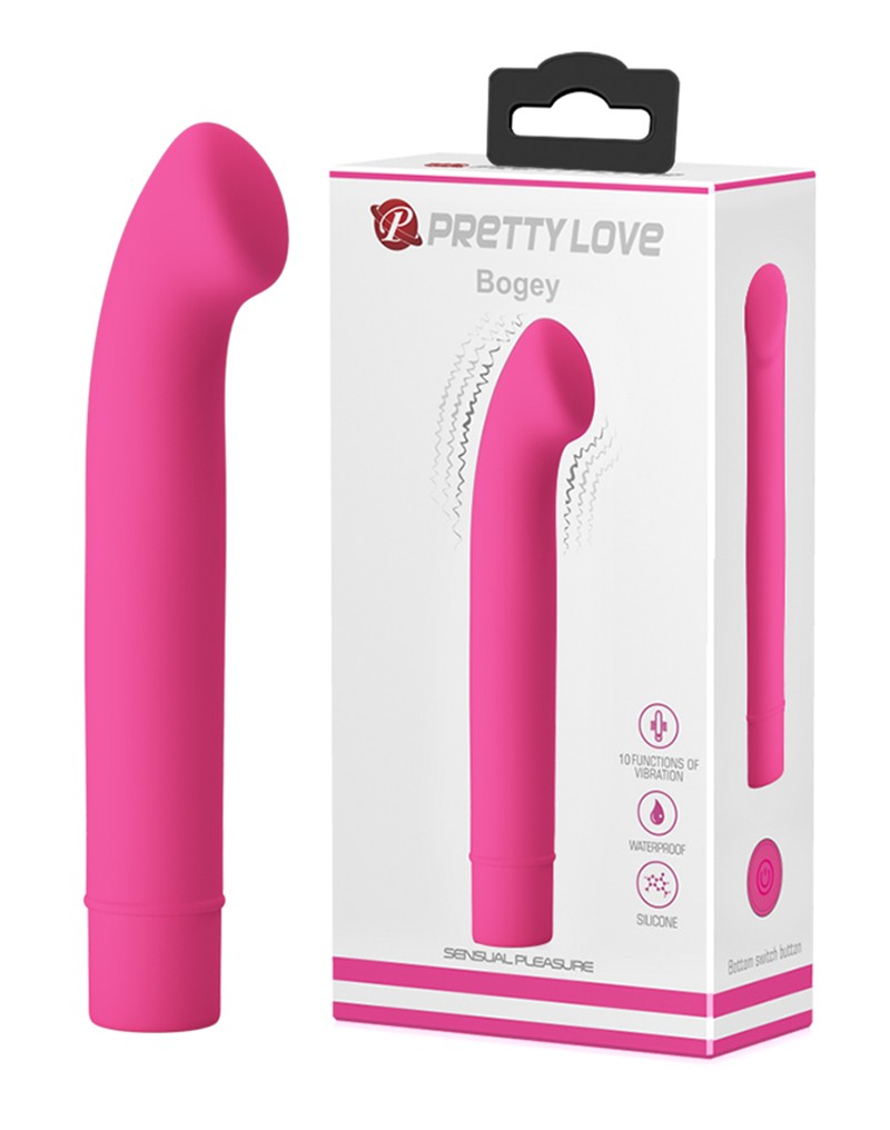 Vibrator Bogey 10 Moduri Vibratii Silicon Roz 15 cm , #7, Erotic24.ro