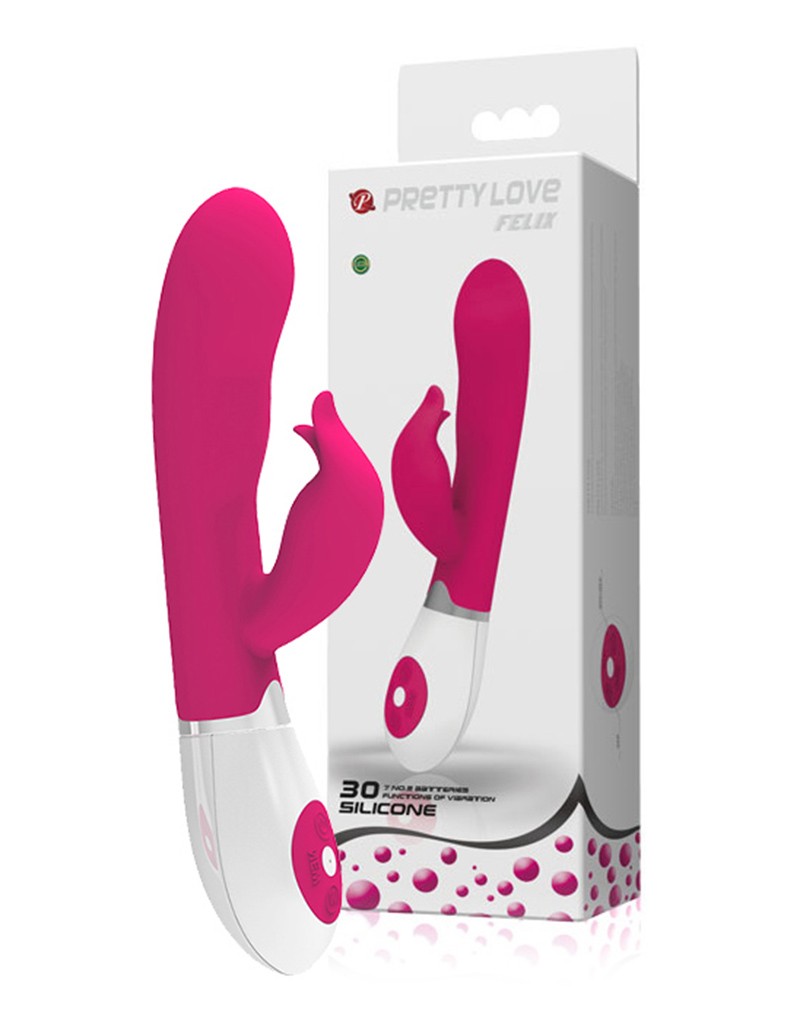 Vibrator Iepuras  Felix 30 Moduri Vibratii Silicon Roz, #2, Erotic24.ro