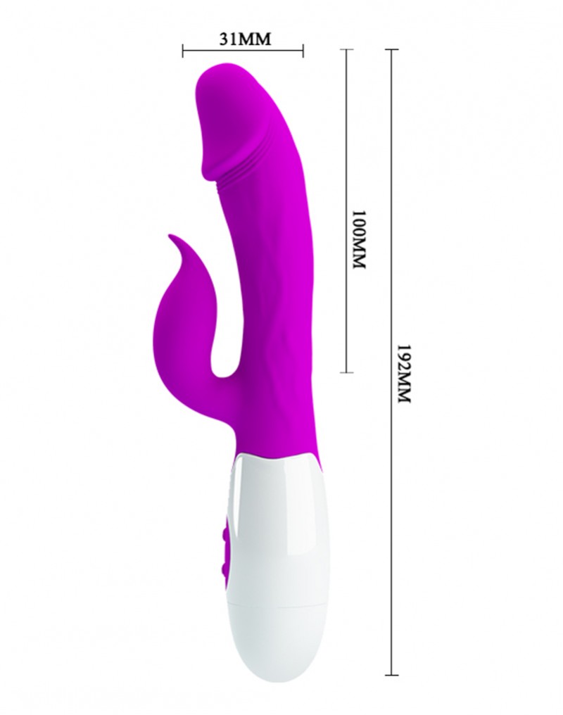 Vibrator Iepuras Peter 30 Moduri Vibratii Silicon Mov 19.2 cm, Nr. 5, Erotic24.ro