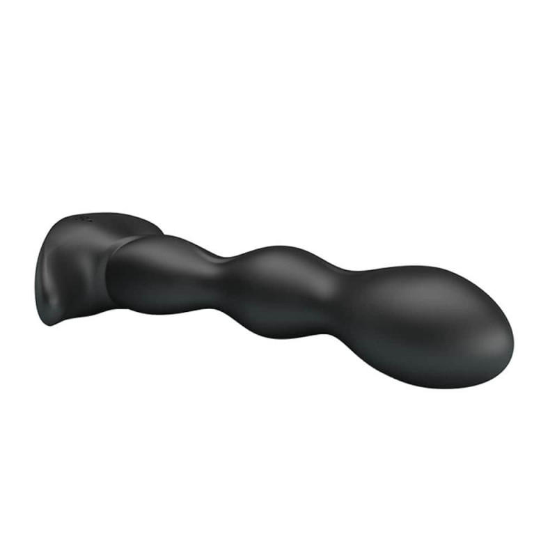 Dop Anal Special Anal Massager 12 Moduri Vibratii Silicon USB Negru 14.5 cm, #3, Erotic24.ro