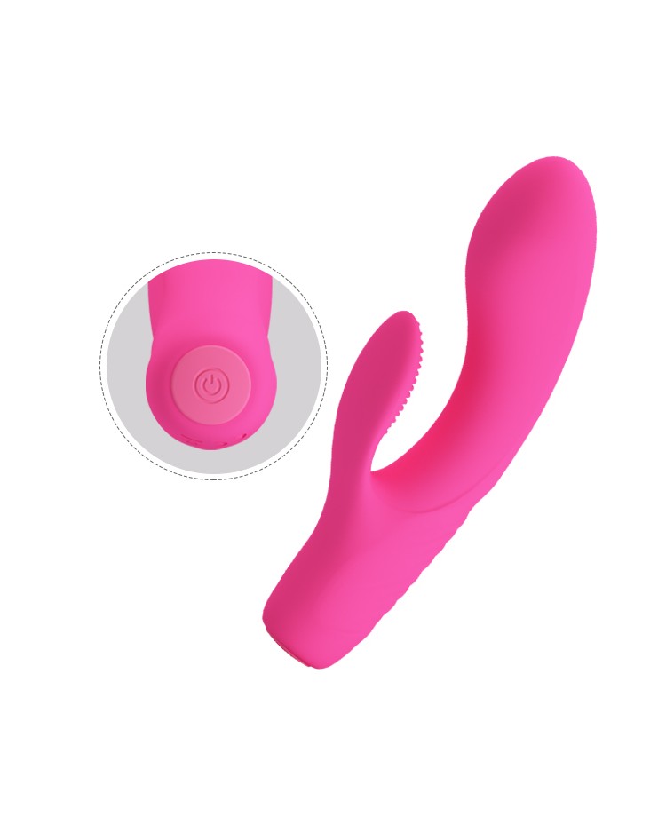 Vibrator Tim 12 Moduri Vibratii Silicon Roz 15.5 cm, #3, Erotic24.ro