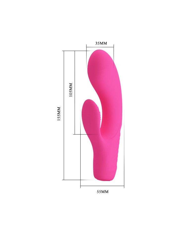 Vibrator Tim 12 Moduri Vibratii Silicon Roz 15.5 cm, #7, Erotic24.ro
