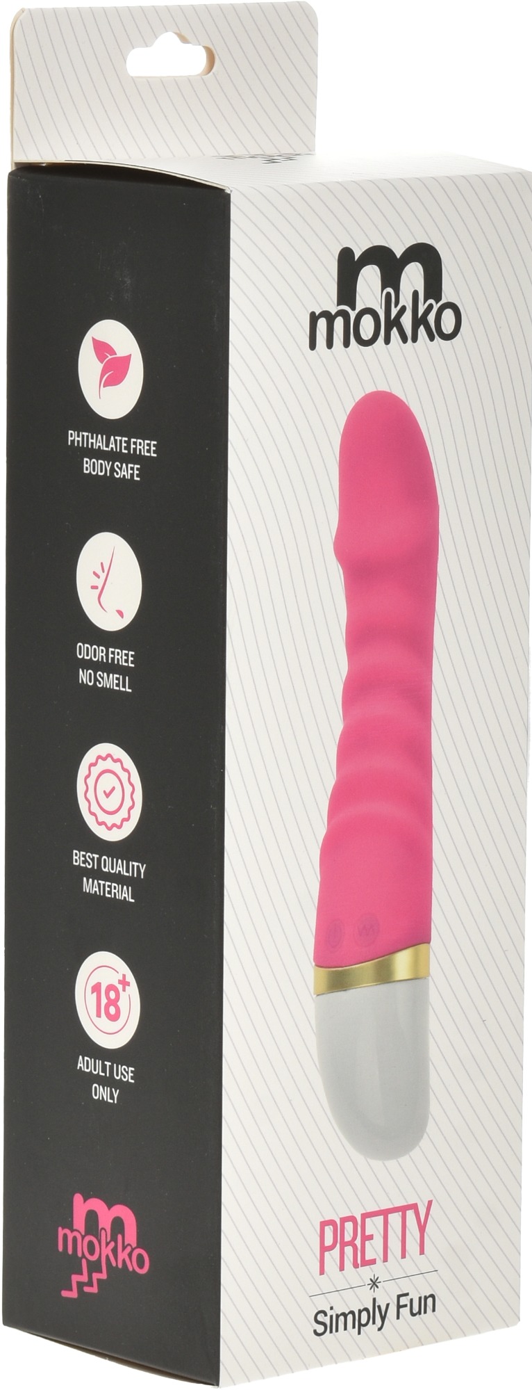 Vibrator Pretty 12 Moduri Vibratii Silicon USB Mov 18.5 cm Mokko Toys, #2, Erotic24.ro