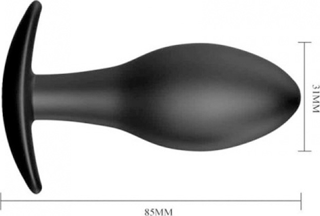 Dop Anal PrettyLove Round Negru, Nr. 4, Erotic24.ro