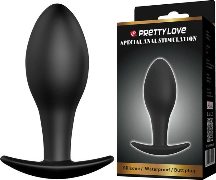 Dop Anal PrettyLove Round Negru, Nr. 6, Erotic24.ro