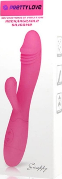 Vibrator Iepuras Prettylove Snappy, 30 Moduri Vibratii, Silicon, USB, Violet, 19.5 cm, #4, Erotic24.ro