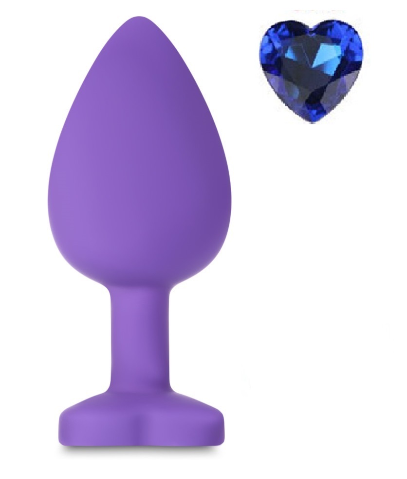 Dop Anal Brighty Medium Silicon Mov/Albastru Mokko Toys, #1, Erotic24.ro