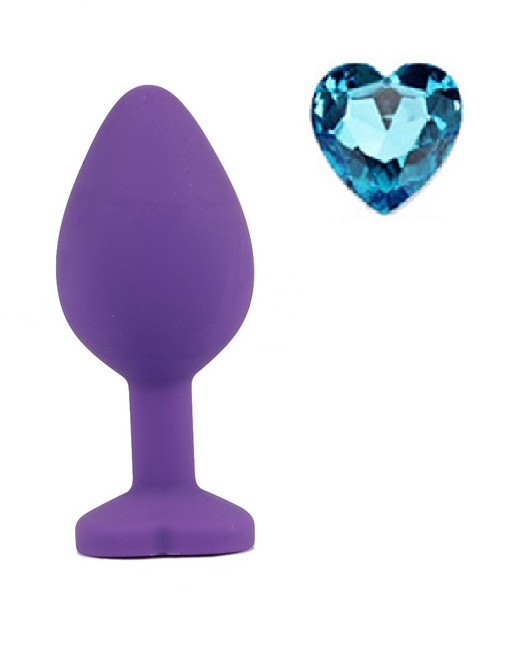 Dop Anal Brighty Medium Silicon Mov/Albastru Deschis Mokko Toys, #1, Erotic24.ro