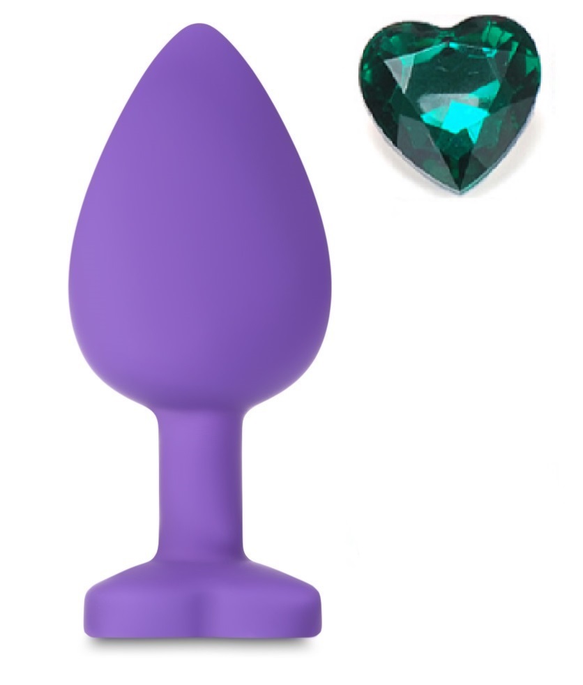 Dop Anal Brighty Medium Silicon Mov/Verde Mokko Toys, #1, Erotic24.ro